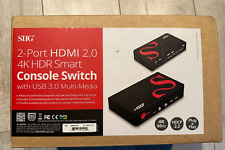 SIIG KVM Switch 2-Port HDMI 4K HDR with USB 3.0 & Multimedia (CE-H25511-S1) picture