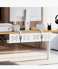 Univivi Under Desk Cable Management Tray, Cable Management, 32 inch, White picture