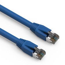 15 Pack of 5Ft CAT8 S/FTP Ethernet Network Cable Blue 24AWG picture