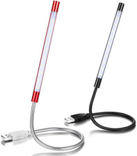 Tujoe 2 Pcs USB LED Gooseneck Light for Laptop Keyboard,Red picture