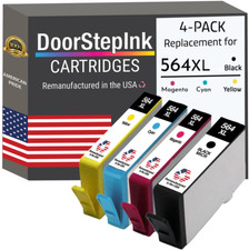 DoorStepInk Compatible Ink Cartridges For HP 564XL Black and C,M,Y 4 Pack-USA picture