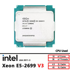CPU Intel Xeon E5-2699 V3 2.30GHz 45MB Cache LGA2011-3 145W Server Processor 18C picture