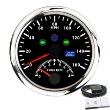 85mm GPS Speedometer 0-160MPH with Tachometer Gauge 0-8000RPM for Car Boat Mo... picture