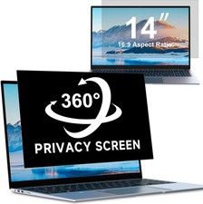 4-way 360° Privacy Screen For 14 Inch 16:9 Laptop, Removable Anti Glare Screen picture