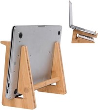 Soporte Vertical para Laptop de Madera Bambú Ajustable 13-15.6 S picture