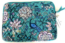 NEW Vera Bradley Laptop Tablet Sleeve Protector Cover Peacock Garden Teal 14