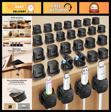 30-Pack Magnetic Adjustable Cable Clips | Cord Organizer & Wire Holder for Home picture