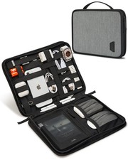 BAGSMART Water-Resistant Tech Organizer Bag for Electronics Accessories, Grey picture