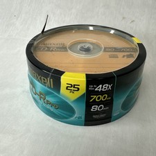 NEW SEALED Maxell CD-R Pro 48X 700MB 80 Min Professional 25 Pack Triple Coated picture
