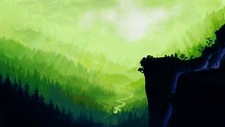 Landscape fantasy art nature waterfall Custom Gaming Mat Desk picture
