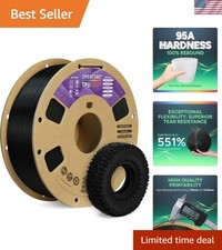 Flexible TPU Filament 1.75mm 95A Soft 3D Printer Filament 1kg Spool Black picture
