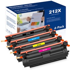 4PK W2120X Toner Compatible With HP 212X Color LaserJet M554dn M555x WITH CHIP picture