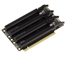 PCIe Gen 3.0 x16 Riser Duplicate Adapter To 4 Ports x4 90° Bifurcation picture
