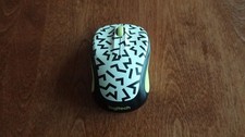 Logitech Wireless Optical Mouse M325C Party Collection Yellow Zigzag Works picture