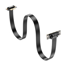 Pcie 4.0 X1 Riser Cable 90 Degree Male to Female Extension Cord Ribbon 40CM picture