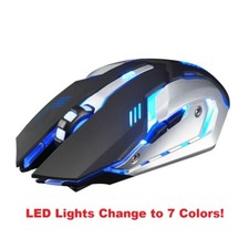 Wireless Silent click Rechargeable Gaming mouse for Dell Lenovo Apple Laptop PC picture
