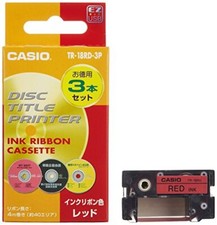 Casio Disc Title Printer Ink Ribbon TR-18RD-3P Red 3pcs NEW from Japan picture