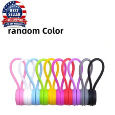 5/3/1PCS Silicone Magnetic Cable Tie Reusable Wire Organizer Clips for Bundling  picture