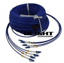 75M INDOOR ARMORED LC-LC 4 STRANDS Single-Mode 9/125 Fiber Patch Cord picture