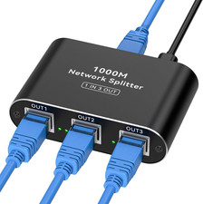 Ethernet Splitter 1 to 3 High Speed LAN Splitter 1000Mbps Gigabit RJ45 Ethernet picture