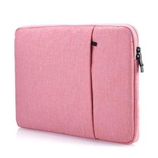  12-Inch Laptop Tablet Sleeve Case Canvas Cover for 2022-2014 12-13 Inches Pink picture