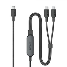 Anker 2-in-1 USB C to C Cable, 140W Max (1-Pack, 6 ft, Black) 6FT, Black picture
