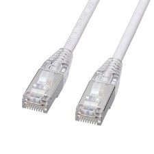 Sanwa Supply Cat5e STP Slim LAN Cable 10m White KB-SL5STPS-10W Japan Import picture