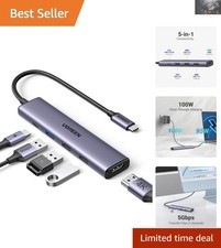 Compact USB C Hub 5 in 1 - Fast Charging 100W Power Delivery & 4K HDMI Output picture