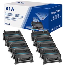 8 PK CF281A Black Toner Compatible For HP 81A LaserJet Enterprise M605n M606x picture