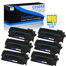6PK High Yield Toner Cartridge For HP CE505X 05X Laserjet P2055X P2055d Printer picture