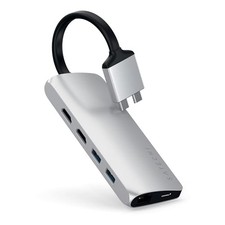 SATECHI USB TYPE-C DUAL MULTIMEDIA ADAPTER - SILVER picture