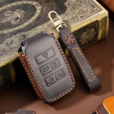 1x Handmade Top Grain Leather Key Fob Case Cover fits All-New Range Rover Models picture