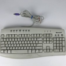 Genuine Microsoft Internet Home Office Keyboard Part X08-01157 RT9443 White PS/2 picture