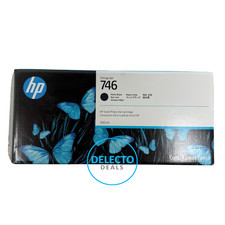 GENUINE HP 746 300-ml Matte Black DesignJet Ink Cartridge, P2V83A SEALED 12/2027 picture