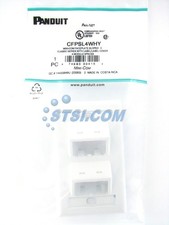 Panduit CFPSL4WHY 4-Port Mini-Com SLOPED Faceplate, Labeled Series, White ~STSI picture