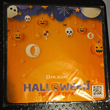 OLIGHT Halloween Trick or Treat Patterned Mouse Pad Orange/Purple 9.84x7.09