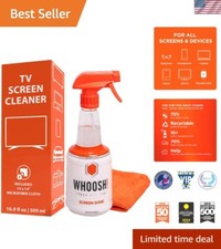 Eco-Friendly 16.9 fl oz TV Screen Cleaner & Microfiber Cloth for All Devices picture