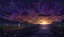 Landscape sunset clouds river painting Custom Gaming Mat Desk picture