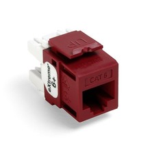 Leviton Extreme 6+ QuickPort Connector, CAT 6, 25-Pack, Red picture