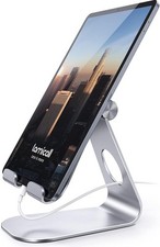 Lamicall Tablet Stand, Adjustable Holder - Desktop Stand Dock 1-Silver  picture