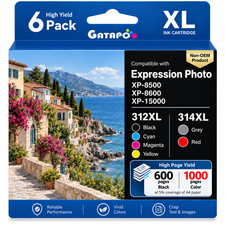 312XL-4pk 314XL-2pk Ink Cartridges Compatible for XP-8500, XP-8600 6pk picture