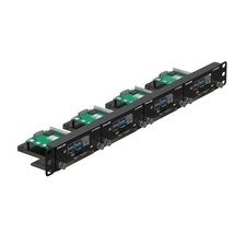 UCTRONICS 19” 1U Rack Mount for Raspberry Support Up to 4 Pis and SSDs, Black picture