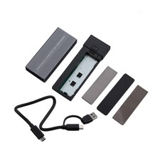 10Gbps M.2 NVME SATA Mobile External SSD Adapter Case USB 3.2 Gen2 Hub,Black picture