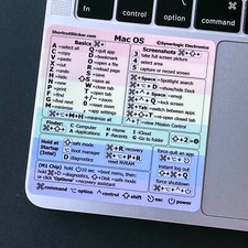 Synerlogic Mac OS (Rainbow) Keyboard Shortcut sticker for any Macbook picture