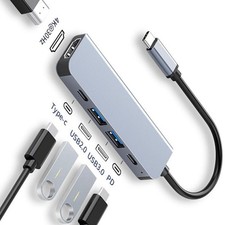 USB-C Hub 7-in-1 4K HDMI USB 3.0 PD Docking Station Laptop Tablet Phone Adapter picture
