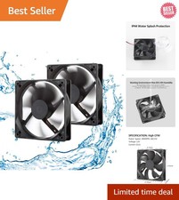 Efficient 3000 RPM 12V Cooling & Exhaust Fan Set - Ideal for Humid Environments picture