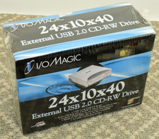 I/O MAGIC 24x10x40 External USB 2.0 CD-RW Drive Hi Speed USB - SEALED NEW picture