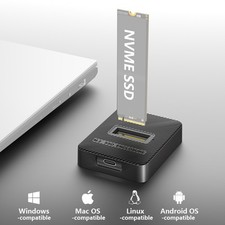 Vertical Stand-Alike M2 NVMe Enclosure Dock for 2230/2242/2260/2280 NVMe M.2 SSD picture
