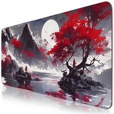 Full Moon Gaming Mouse Pads Large, Oversize Anime Red Maple Leaf Mousepad Non... picture