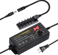 60W Adjustable PC Fan Power Supply with 5-Way Splitter and Speed Controller  picture